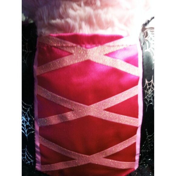 Pink Teddy Spiderweb Glitter Tutu Striped Pants Build a Bear Plush 15" Blue Eyes - Picture 16 of 16